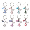8Pcs Glass Pearl Keychains KEYC-JKC01308-2