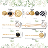 6Pcs 6 Styles Alloy Hair Bobbin Pins PHAR-HY0001-11-2
