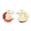 Alloy Enamel Pendants ENAM-N054-90E-1