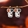 Cute Cartoon Ghost Resin Stud Earrings for Halloween Party Gift OI2256-2-1