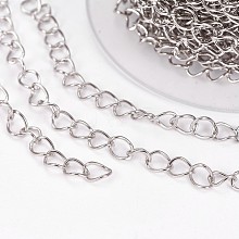 Handmade 304 Stainless Steel Twisted Chain/Curb Chain STAS-P204-02P