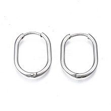 201 Stainless Steel Huggie Hoop Earrings STAS-S103B-33P