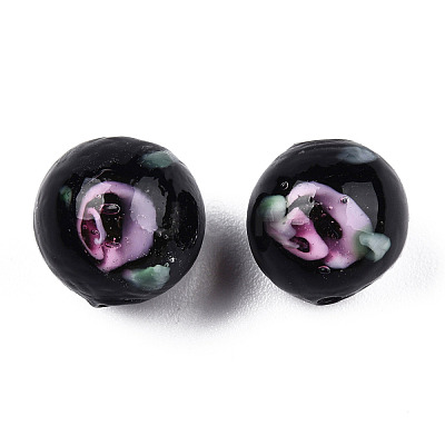 Handmade Lampwork Beads Strands LAMP-N021-45A-1