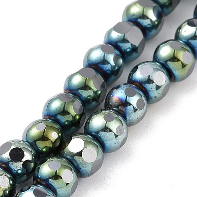 Electroplated Non-magnetic Synthetic Hematite Beads Strands G-G862-02-1