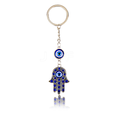 5Pcs Alloy Lampwork Keychain Bar KEYC-CP0001-41-1