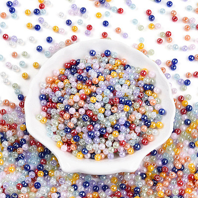 Transparent Colours Luster Glass Seed Beads SEED-N007-10-1