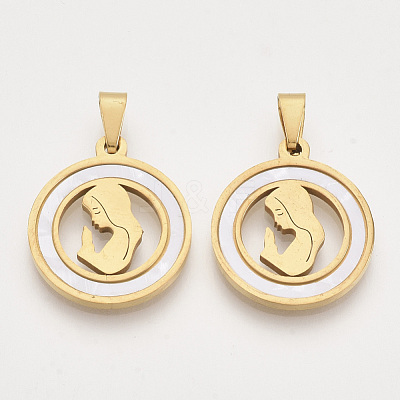 201 Stainless Steel Pendants STAS-N089-61G-1