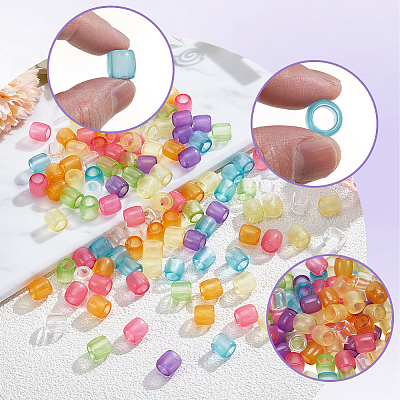 120Pcs Transparent Acrylic European Beads MACR-SC0002-58-1