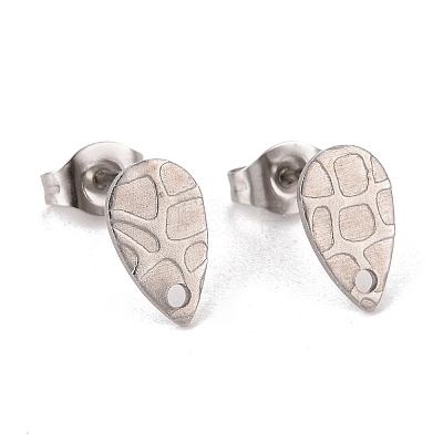 Non-Tarnish 304 Stainless Steel Stud Earring Findings STAS-O119-31P-1