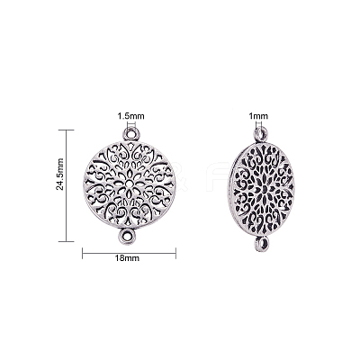 Tibetan Style Alloy Links connectors PALLOY-SC0001-30MAS-1