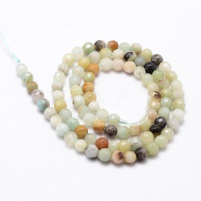 Natural Flower Amazonite Beads Strands G-D840-24-4mm-1