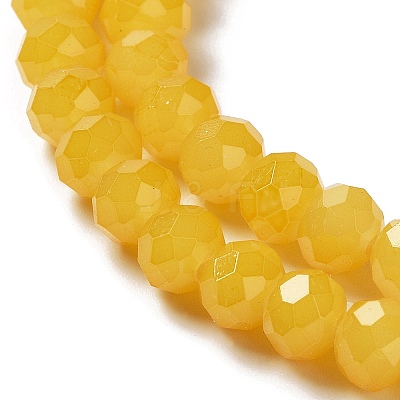 Baking Paint Imitation Jade Glass Bead Strands DGLA-A034-J6MM-A30-1