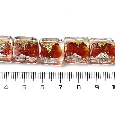 Handmade Gold Foil and Silver Foil Lampwork Beads FOIL-C001-01B-02-1