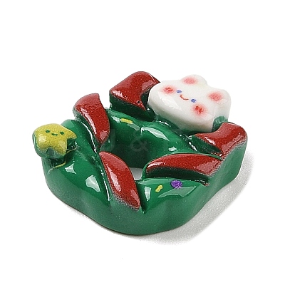 Christmas Rabbit Theme Opaque Resin Decoden Cabochons RESI-S397-02B-1
