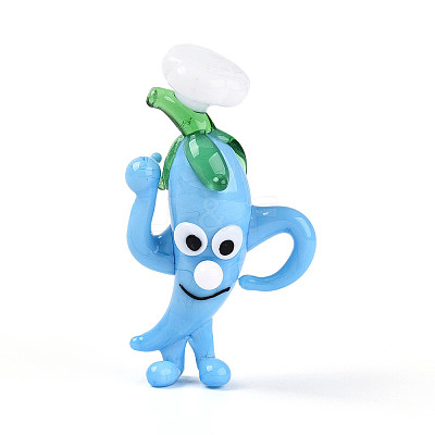 Handmade Lampwork Cartoon Pepper Chef Display Decorations LAMP-T025-13M-1