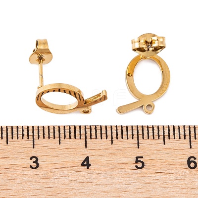Ion Plating(IP) 304 Stainless Steel Stud Earrings FIND-Q103-01Q-G-1