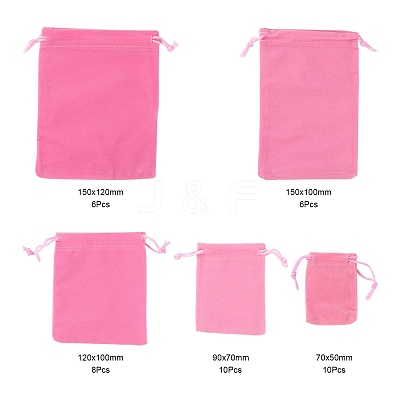5 Style Rectangle Velvet Pouches TP-LS0001-01A-1