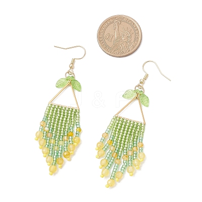 3Pair 304 Stainless Steel Leaf Dangle Earrings EJEW-MZ00513-1