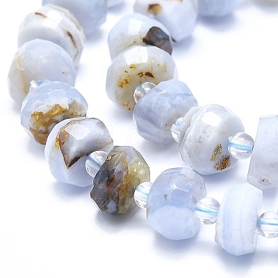 Natural Blue Lace Agate Beads Strands G-F715-032B-1