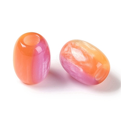 Triple Color Resin European Beads RESI-F055-13C-1