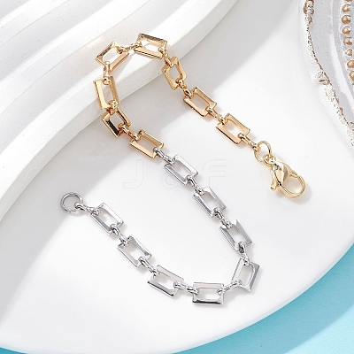 Brass Chain Bracelets BJEW-JB13028-1