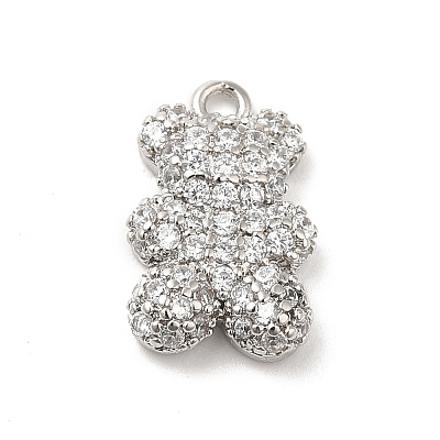 Brass Micro Pave Cubic Zirconia Pendants KK-Q772-05P-1