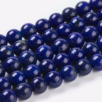Natural Lapis Lazuli Beads Strands G-G087-6mm-1