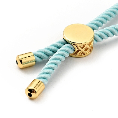 Half Finished Twisted Milan Rope Slider Bracelets FIND-G032-01G-04-1