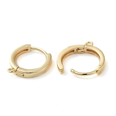 Brass Hoop Earrings Finding X-KK-H455-62G-1