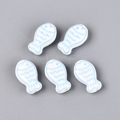 Handmade Porcelain Ceramic Beads PORC-Q005-05D-1