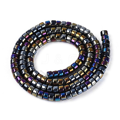 AB Color Plated Opaque Glass Beads Strands GLAA-T026-2x4mm-P01-1