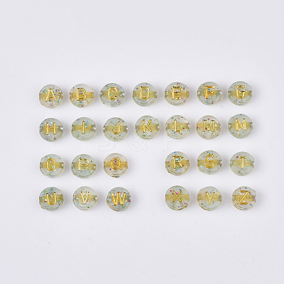 Plating Transparent Acrylic Beads TACR-T008-01A-1