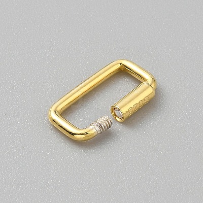 925 Sterling Silver Locking Carabiner STER-WH0005-24-1