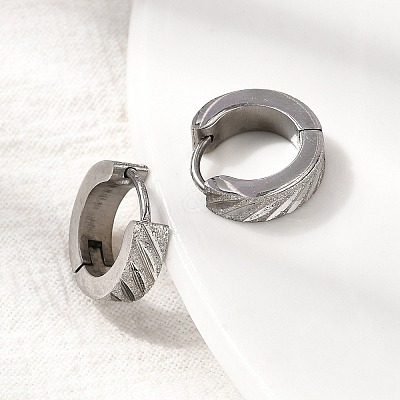 304 Stainless Steel Hoop Earrings EJEW-L302-03B-P-1