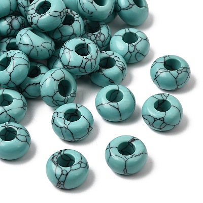 Synthetic Turquoise European Large Hole Beads X-G-Q442-15-1