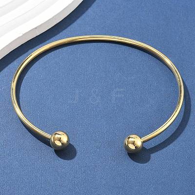 304 Stainless Steel Arm Cuff Bangles AJEW-P127-02G-1