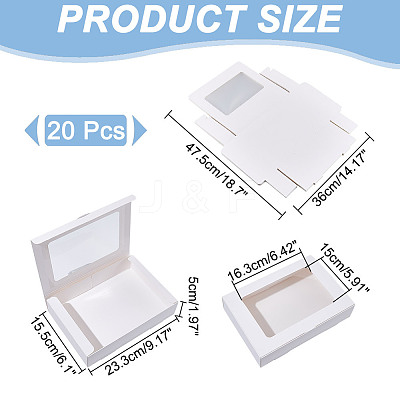 Rectangle Paper Biscuit Boxes with Clear Window CON-WH0098-15B-02-1