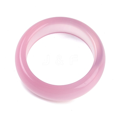Dyed & Heated Natural Agate Finger Rings for Women RJEW-Z075-02E-1