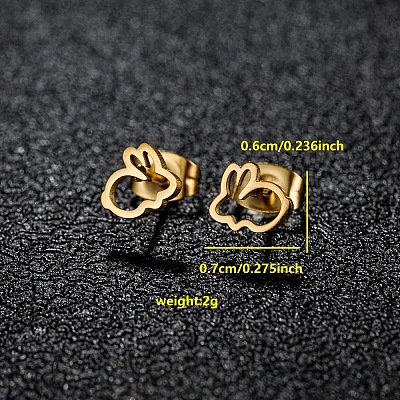 201 Stainless Steel Stud Earrings FS-WGB18B1-09-1