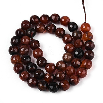 Natural Agate(Dyed & Heated) Beads Strands G-T139-8mm-88D-1