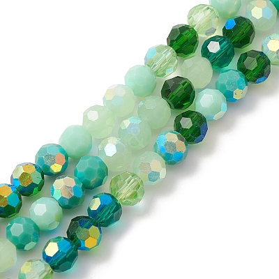 Electroplate Glass Beads Strands EGLA-YW0002-A05-1