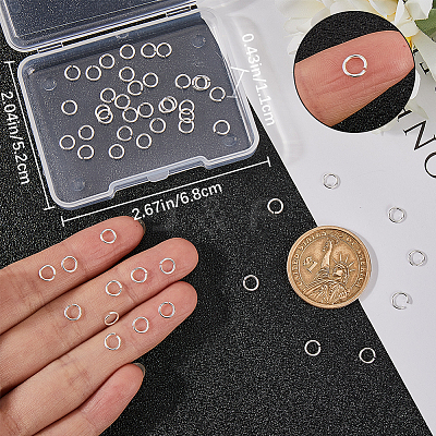 50Pcs 925 Sterling Silver Open Jump Rings STER-BBC0006-18B-1