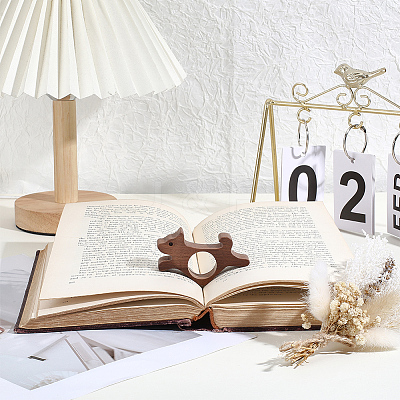 Wooden Thumb Page Holder AJEW-WH0077-119A-1