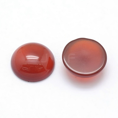 Natural Carnelian Cabochons G-P393-R37-12mm-1