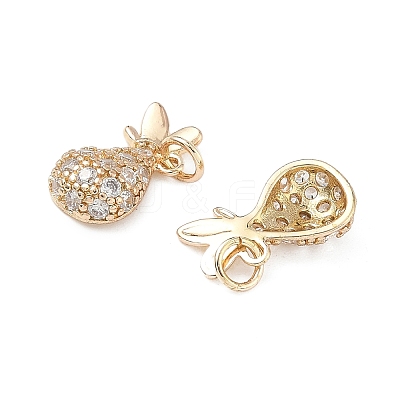 Brass Micro Pave Cubic Zirconia Pendants KK-L256-16G-1