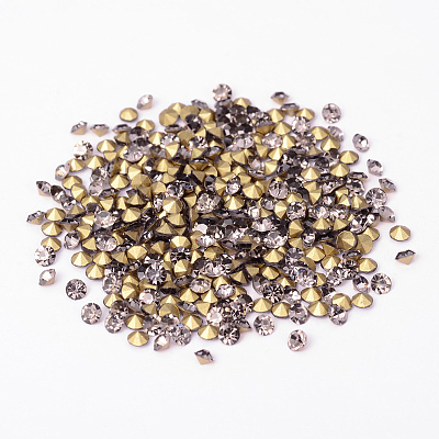 Back Plated Grade A Diamond Glass Pointed Rhinestone RGLA-SS22-003-1