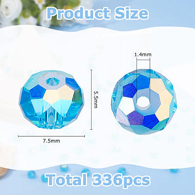 336Pcs Electroplate Glass Beads EGLA-WH0007-01D-1