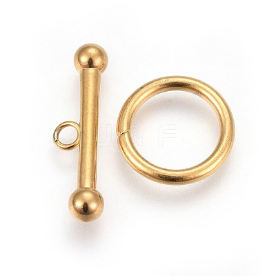 304 Stainless Steel Toggle Clasps STAS-I100-02G-1