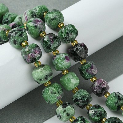 Natural Ruby in Zoisite Beads Strands G-Q010-A02-01-1