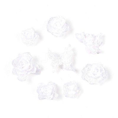 Luminous Flower Resin Cabochons CRES-T025-10A-1